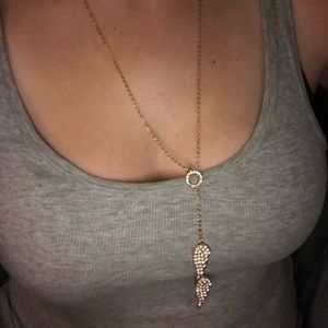 Angle wing Vs necklace